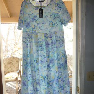 Spring  Sale -NoraCora Lightweight Dress Short Sleeve Floral Print  Size M
